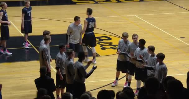 Februar 2016 Bettendorf Iowa Spielervorstellung Basketball — Stockvideo