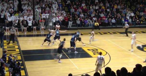 Februar 2016 Bettendorf Iowa Basketballspiel Dreipunktschuss Gemacht — Stockvideo