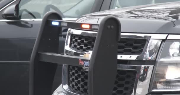 Січня 2017 Bettendorf Штат Айова Мигалками Відділ Поліції Позашляховик Автомобільної — стокове відео