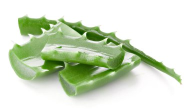 aloe üzerinde beyaz izole