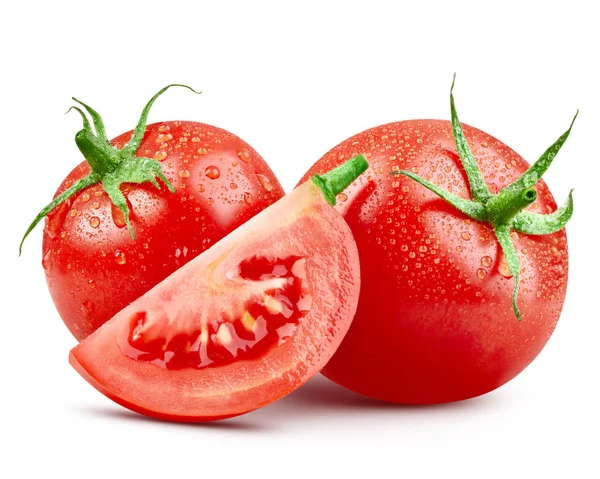 番茄在白色上隔离 — 图库照片