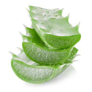 aloe üzerinde beyaz izole