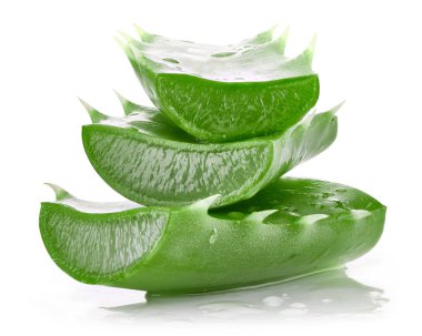 aloe üzerinde beyaz izole