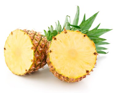 Beyaz üzerine izole edilmiş ananas