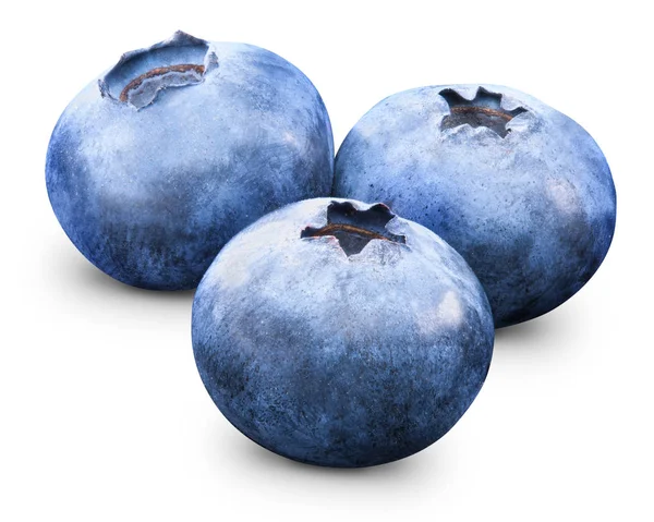 蓝莓隔离在白色 — 图库照片