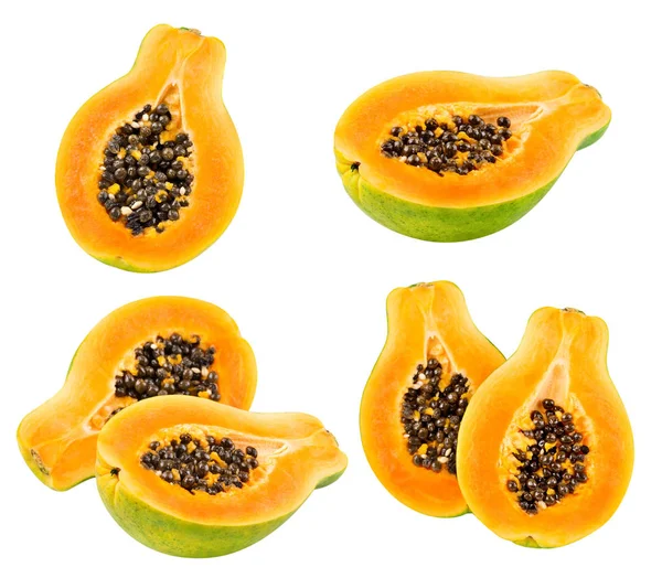 Papaya geïsoleerd op wit — Stockfoto