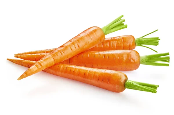 Carottes isolées sur blanc — Photo