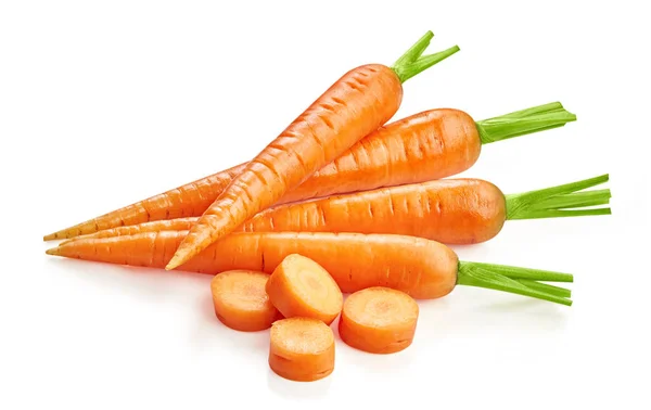 Морква ізольована на білому — стокове фото