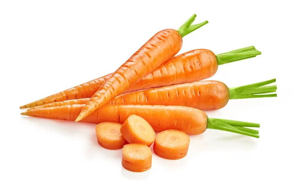 Zanahorias aisladas en blanco — Foto de Stock