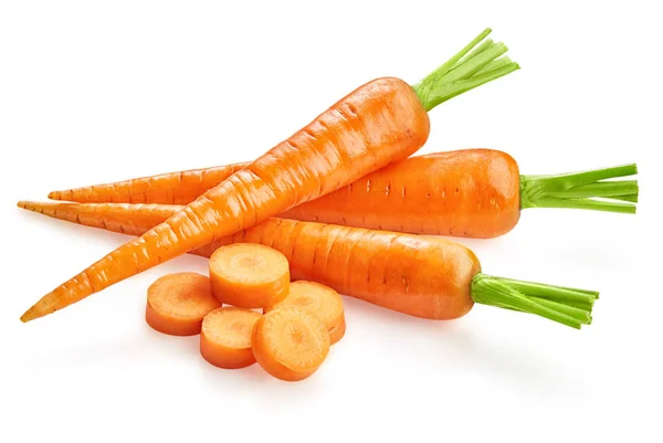 Zanahorias zanahorias frescas aisladas — Foto de Stock