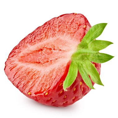 Çilek beyazda izole edilmiş