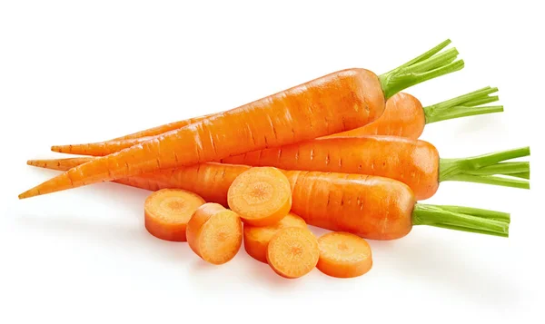 Zanahorias zanahorias frescas aisladas — Foto de Stock