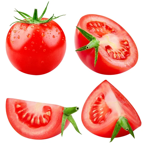 Pomodori isolati su bianco — Foto Stock