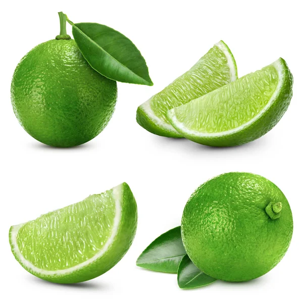 Limefrukter frukt isolerade — Stockfoto