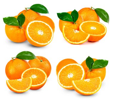 Beyaz üzerine izole edilmiş turuncu