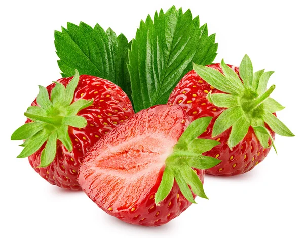 在白色上分离的草莓 — 图库照片