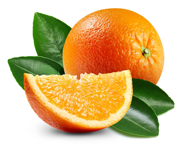 Ripe orange isolated
