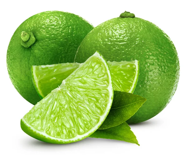 Limes fruit geïsoleerd — Stockfoto