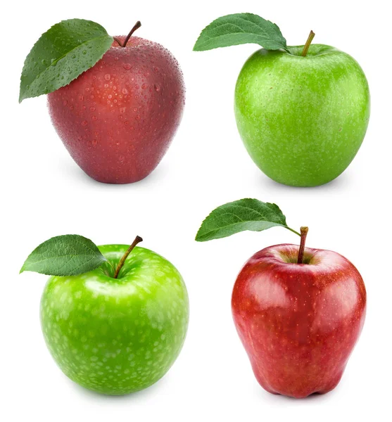 Apple fruits with leaf — Stock Photo, Image