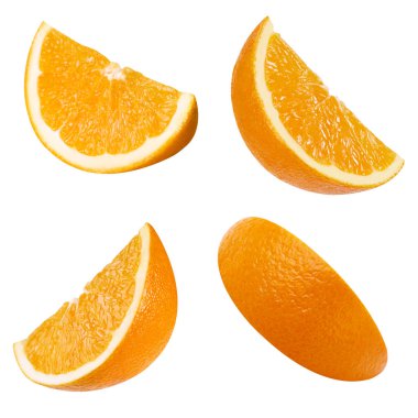 Beyaz üzerine izole edilmiş turuncu