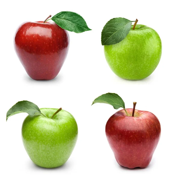 Apple frukter med blad — Stockfoto
