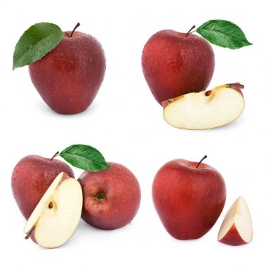 elma meyve yaprak ile