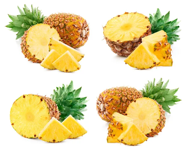 Beyaz üzerine izole edilmiş ananas — Stok fotoğraf