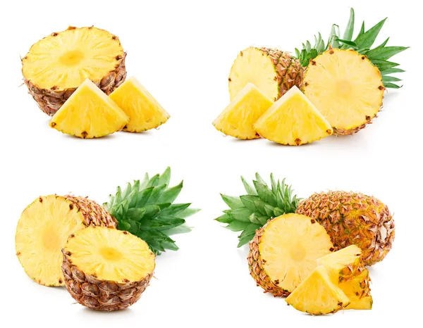 Beyaz üzerine izole edilmiş ananas — Stok fotoğraf