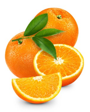 Beyaz üzerine izole edilmiş turuncu