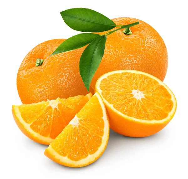 Orange isoliert auf Weiß — Stockfoto