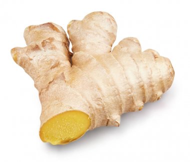 Ginger bir beyazın üzerinde izole edilmiş
