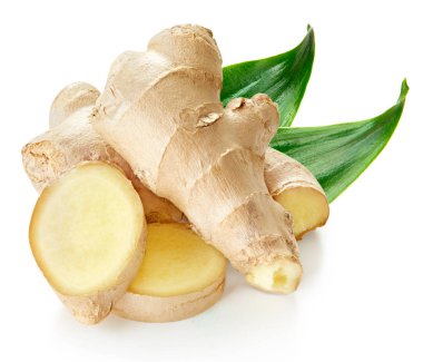 Ginger bir beyazın üzerinde izole edilmiş