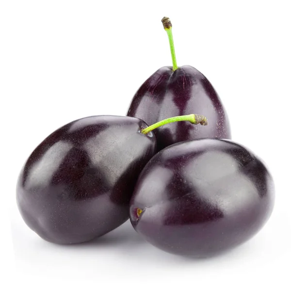 Plums isolated on a white — Stock Photo, Image