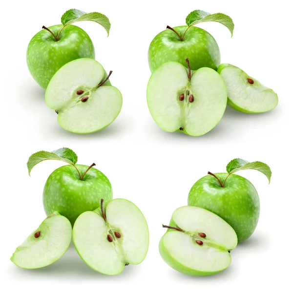 Colección de rodajas de manzana verde — Foto de Stock