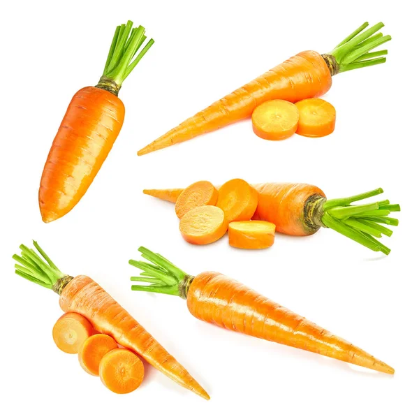Kolekcja świeże marchewki — Zdjęcie stockowe
