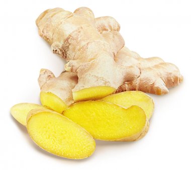 Ginger bir beyazın üzerinde izole edilmiş