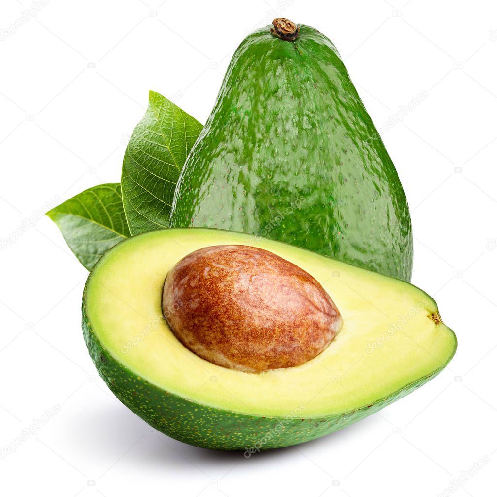 Avocado isolated on white