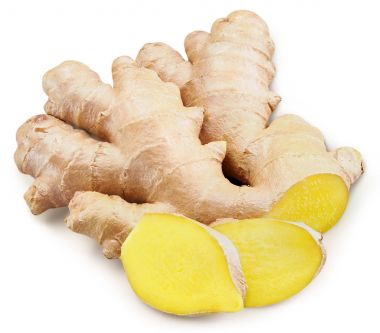 Ginger Isolated on a white clipart