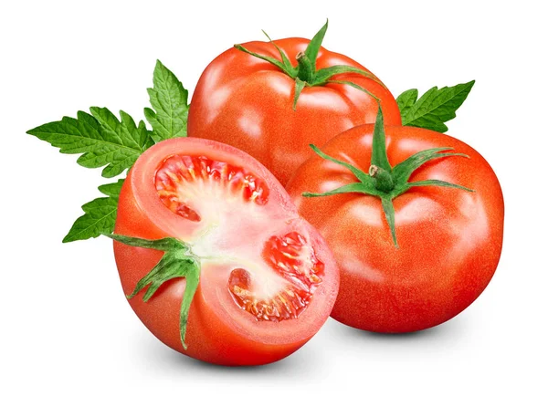 Tomates aislados en blanco — Foto de Stock