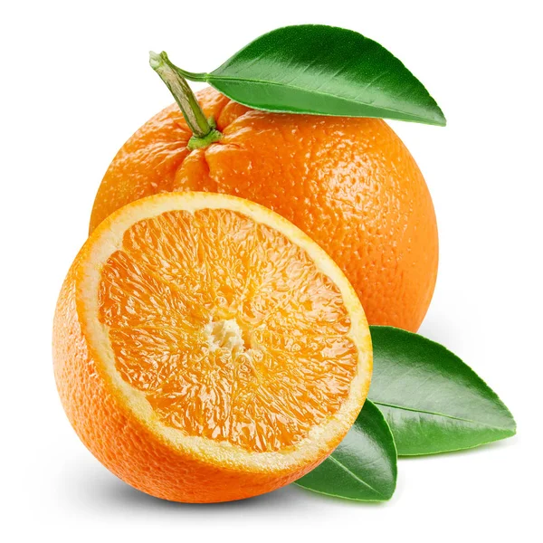 Frutos de laranja com folha — Fotografia de Stock