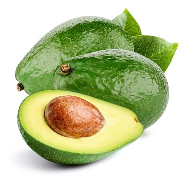 Avocado isolato su bianco — Foto Stock