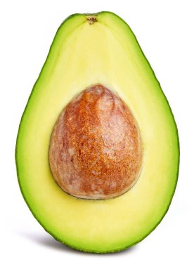 Avokado beyaz üzerine izole