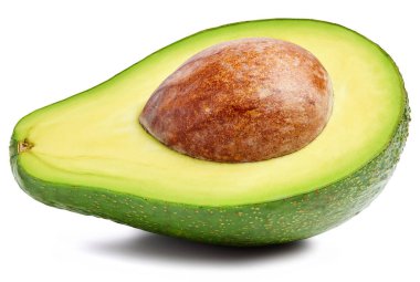 Avokado beyaz üzerine izole
