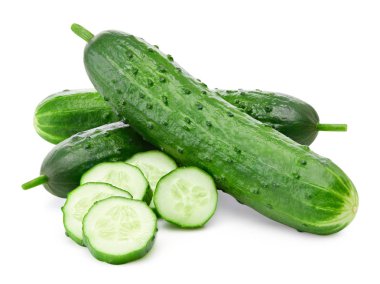 beyaz izole salatalık