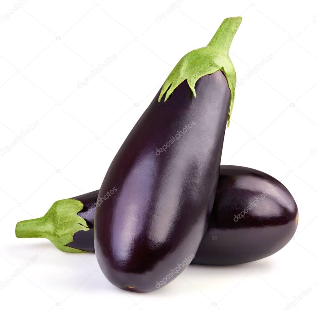 Eggplant isolated on white