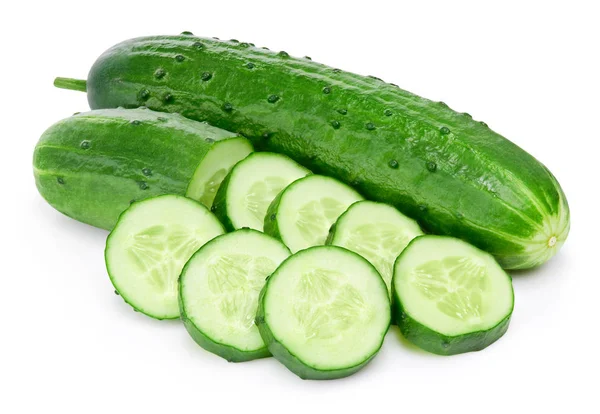 Komkommer geïsoleerd op een witte — Stockfoto