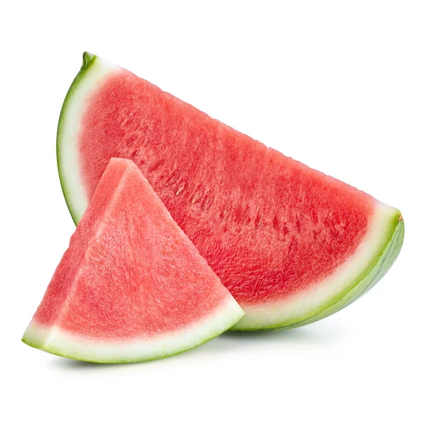 Sliced of watermelon isolated on white — Stock Photo, Image