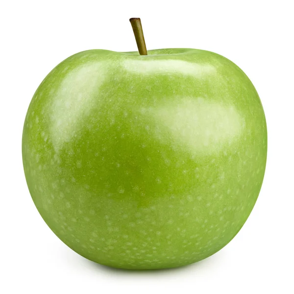 Groene appel, geïsoleerd op witte achtergrond — Stockfoto