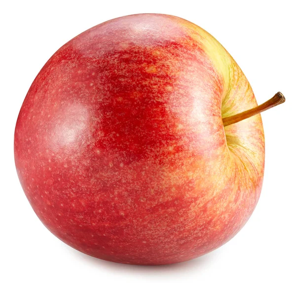 Jedno dojrzałe czerwone jabłko odizolowane na białym — Zdjęcie stockowe