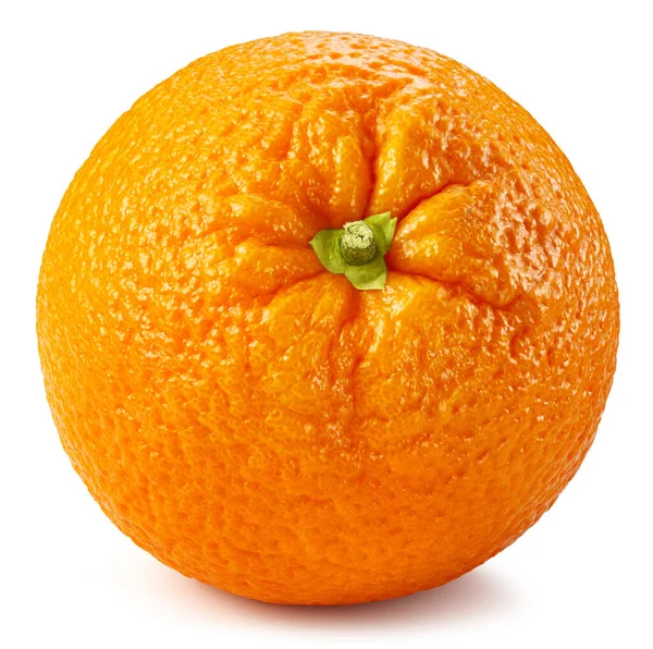 Laranja Isolada Sobre Fundo Branco Orange Clipping Path Frutos Laranja — Fotografia de Stock